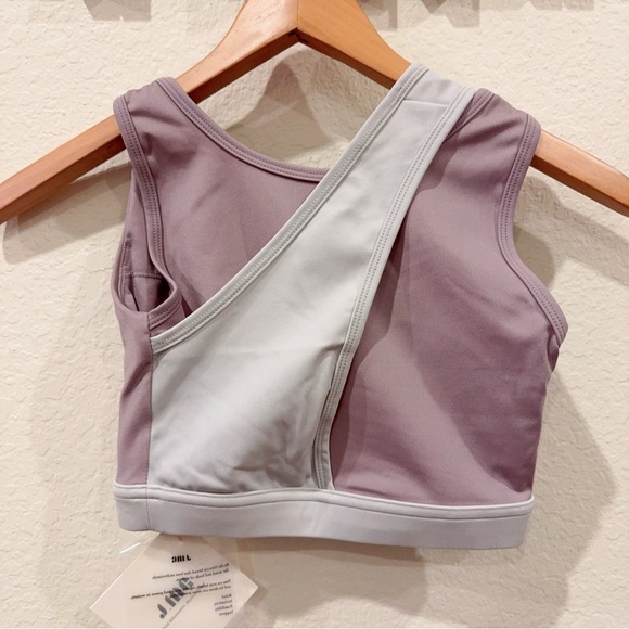 J.ING Purple with Gray Padded Active Sports Yoga Bra Tank Top NWT Size XS - Picture 1 of 3